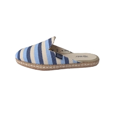 SLIPPERS 2405 TRICOLOR RAYA AZUL-NATURAL - Zoe Wild Shop