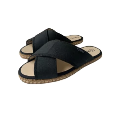 SANDALIA CRUZADA 2420 GAMUZA BLACK - comprar online