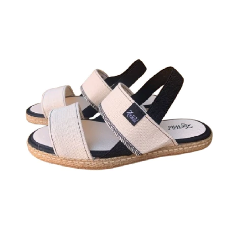 SANDALIA DOS TIRAS 2421 NATURAL CON ELASTICO - comprar online