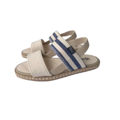SANDALIA DOS TIRAS 2407 RAYA AZUL CON ELASTICO - tienda online