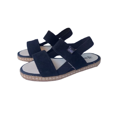 SANDALIA DOS TIRAS 2135 BLACK CON ELASTICO - comprar online
