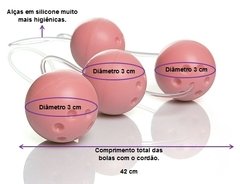 Ben-Wa A Sós Conjunto com 04 Bolas - Rosa Bebê - fantazzia sex shop