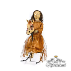 Niña Poseida en Caballo Mecedor Animatronico (Tamaño Real) - comprar online