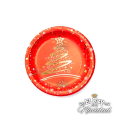Set x 8 Platos de Polipapel Navideño