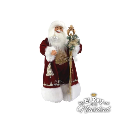 Papa Noel Germano Lujo! 40cm Vestido de Gala