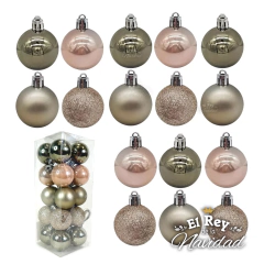 Set x 20 Globos 4cm Green Gold y Rose Gold