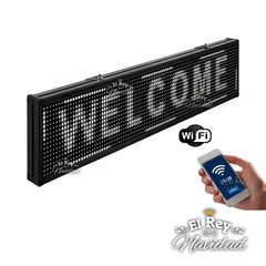 Cartel Led Blanco Programable Por Wifi 100 x 20 Cm