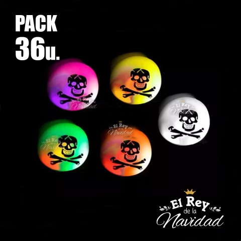 Pack x 36 Anillos Luminosos Calavera