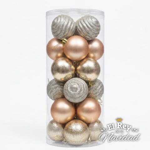 Set x 24 Globos Rose Gold 8cm
