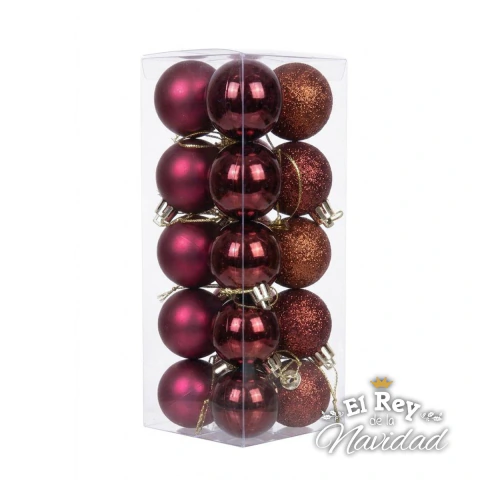 Set x 20 Bolas Bordo 4cm