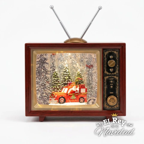 Escena Tele Retro con Luz y Música 14 x 19cm