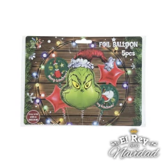 Set de 5 Globos El Grinch Navidad en internet