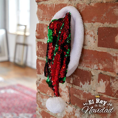 Gorro LUJO de Papa Noel con Lentejuelas Bicolor - comprar online