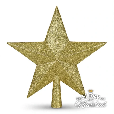 Puntal Estrella Glitter Oro 24cm