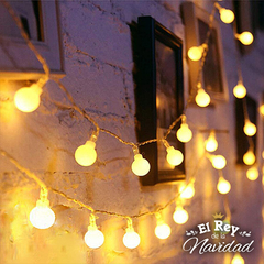 Guirnalda luces Bolitas led blanco calido MINI KERMESSE 3mts con secuenciador - comprar online