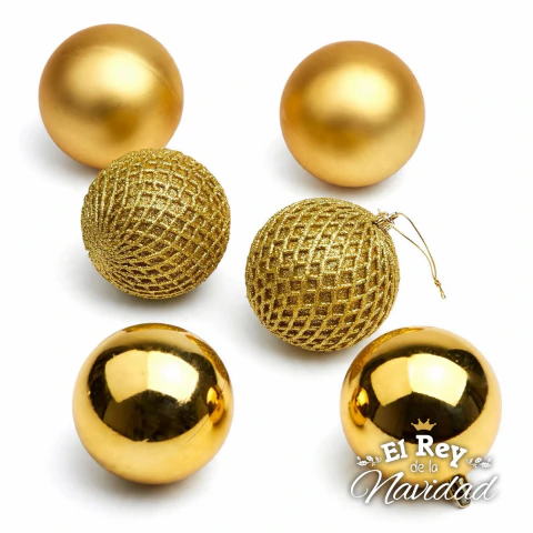 Set x 6 Globos Oro Premium 10cm
