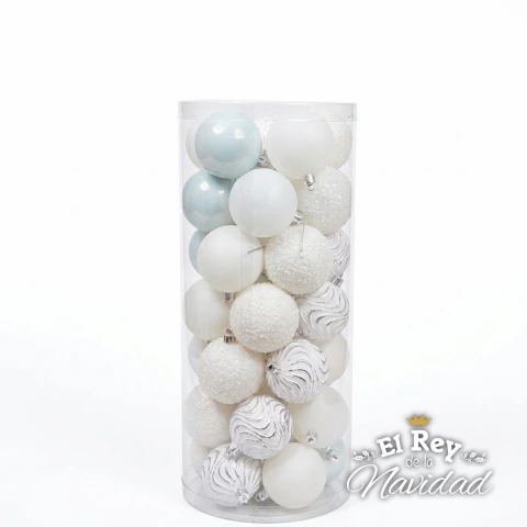 Set 35 Bolas Premium 6cm Blanco