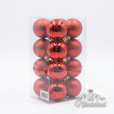 Set x 16 Bolas Rojas 5cm