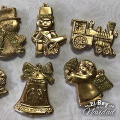 Set x 6 Mini Adornos Dorados - tienda online