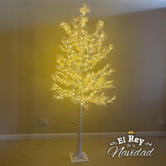 Arbol Arce Blanco con Luces Led Calidas 1.80mts