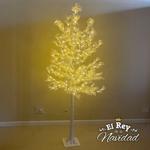 Arbol Arce Blanco con Luces Led Calidas 1.80mts
