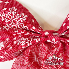 Moño Rustico Rojo Estampado 25 x 20cm - comprar online