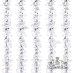 Boa Fantasia Blanca con Hojitas Blancas