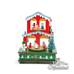 Cajita Musical Germana Casita Papa Noel - comprar online