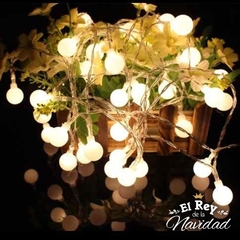 Guirnalda luces Bolitas led blanco calido MINI KERMESSE 3mts con secuenciador - comprar online