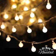 Guirnalda luces Bolitas led blanco calido MINI KERMESSE 3mts con secuenciador - comprar online
