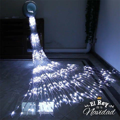 Cortina Efecto Cascada Led Blanco Frio 3 x 3mts - Exterior en internet