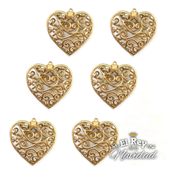 Set x 6 Corazones Calados