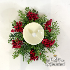 Centro de Mesa Muerdago con Vela Led 24cm - comprar online