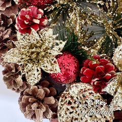 Corona Premium con Piñas y Glitter 25cm en internet