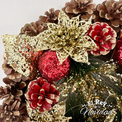 Corona Premium con Piñas y Glitter 25cm - comprar online