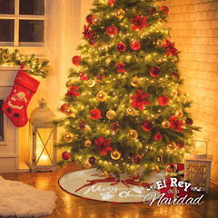 Cubre Pie para Arbol de Navidad Arpillera con Renos 1,20mts en internet