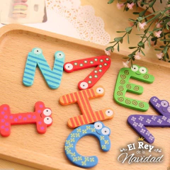 Imagen de Abecedario Madera Letras Imantadas Pack x 26u.