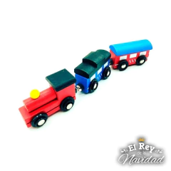 Trencito de madera con vagones imantados