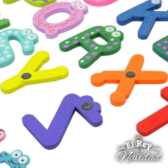 Abecedario Madera Letras Imantadas Pack x 26u. - comprar online