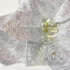 Flor Estrella Federal Plata 20cm - comprar online