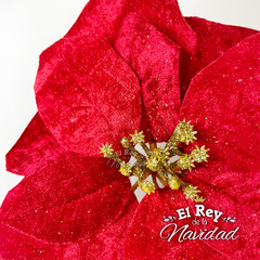 Flor Estrella Federal Roja 23cm - El Rey de la Navidad