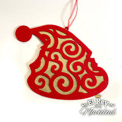 Gorrito de Papa Noel Colgante 18cm