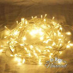 Guirnalda de 100 Luces Led FIJAS PROLONGABLES 9mts Blanco Calido - tienda online