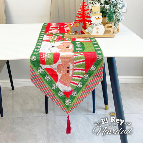 Camino de Tela con Papa Noel 33x180cm - comprar online