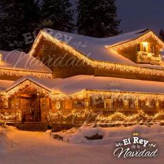 Lluvia de Luces Led Blancas Calidas 300 x 60 cm