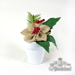 Macetitas con flor y frutos para mesa 15cm