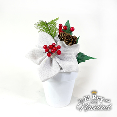 Macetitas con flor y frutos para mesa 15cm - tienda online