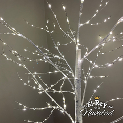 Arbol de Diseño Minimalista Blanco 1.60mts con Luces Led Calidas - comprar online