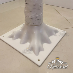 Arbol de Diseño Minimalista Blanco 1.60mts con Luces Led Calidas - El Rey de la Navidad