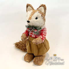 Zorrita Parado Natural 18 x 31cm - El Rey de la Navidad